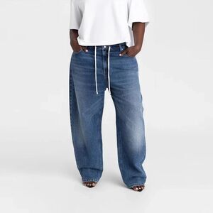 KBB by KAHLANA Women's Mid-Rise Barrel Leg 'The Lynnox Jean' Dark Wash Sz 8 NWT